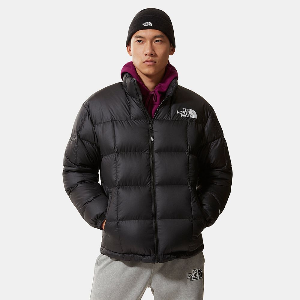 The North Face Winter Jacket Mens Australia - The North Face Lhotse Black / White (ZRE-375409)